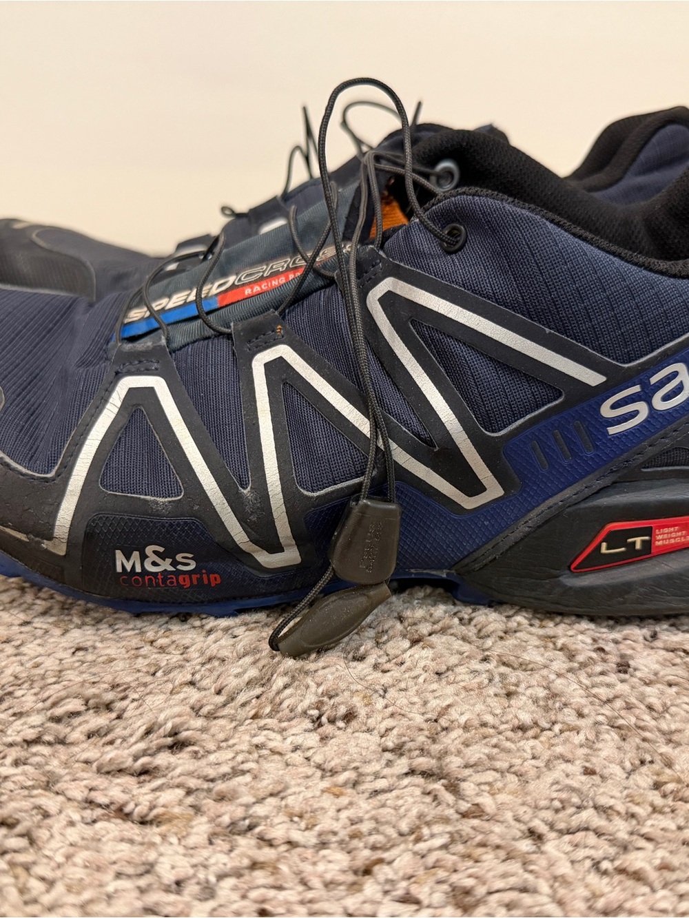 Salomon Men's Navy Blue and Black Speedcross Trail Running Shoes